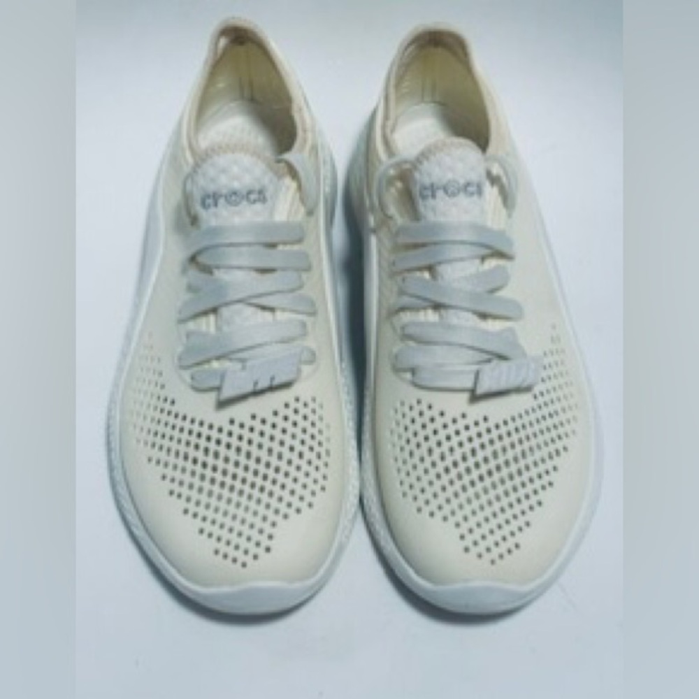 CROCS Women’s LiteRider 360 Pacer Almost White Casual Sneakers Shoes SZ 7 - Picture 3 of 6